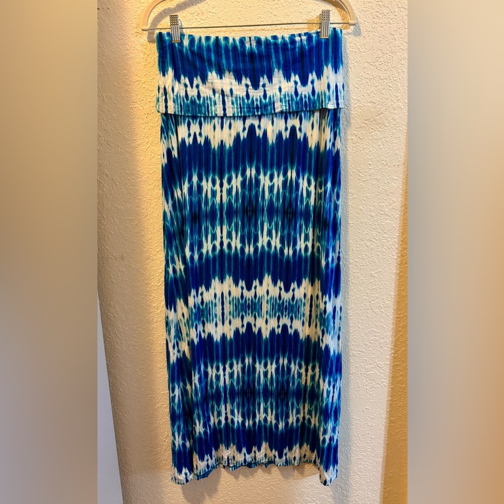Calvin Klein Tube Top striped tie-dye style Dress  (runs larger like a medium)